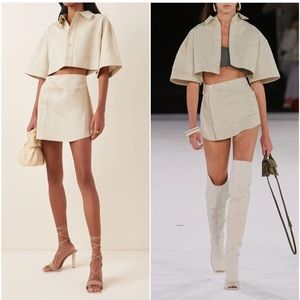 Jacquemus la robe arles linen dress in beige